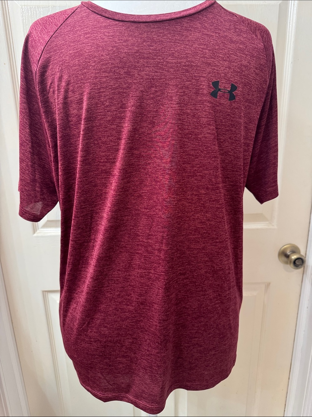 Under Armour Men’s Maroon Heather Short Sleeve Performance Tee Medium EUC